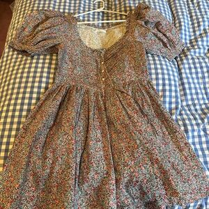 Doen puff sleeve mini dress NWOT